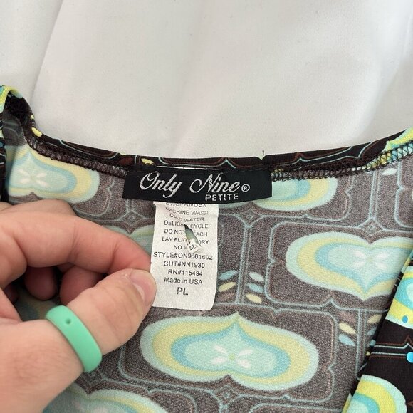 Only Nine Petite Womens Large L Cami Babydoll Whimsy Hearts 90s Y2K Retro VTG - Picture 4 of 7